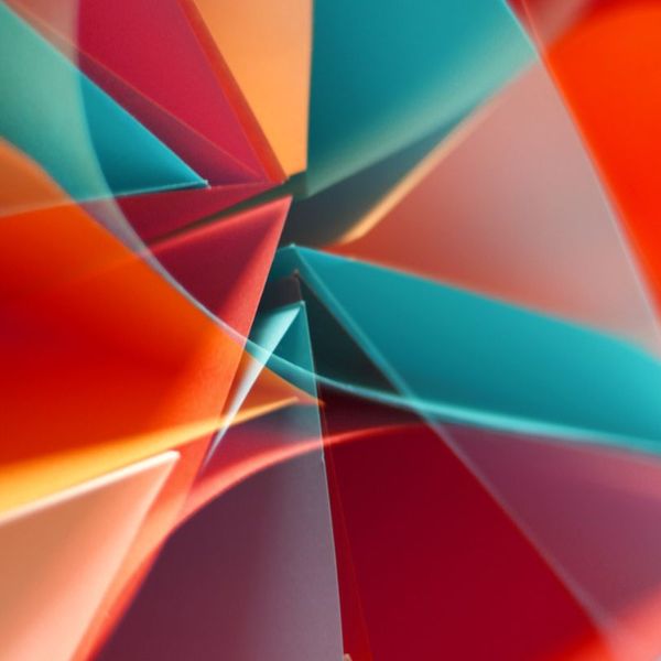 Geometric shapes forming a balanced composition of light